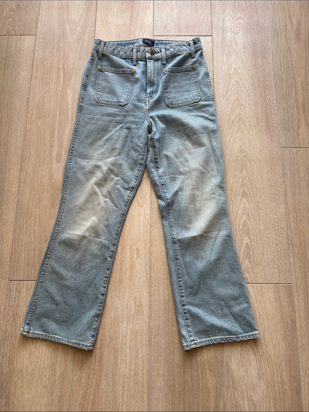 KHAITE Light Blue Straight-Leg Jeans
